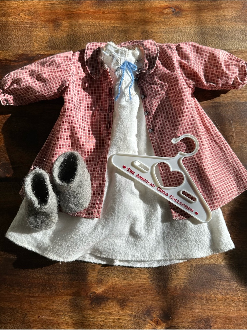 American Girl Kirsten Nightgown - House Coat -Wool Slippers (Retired)